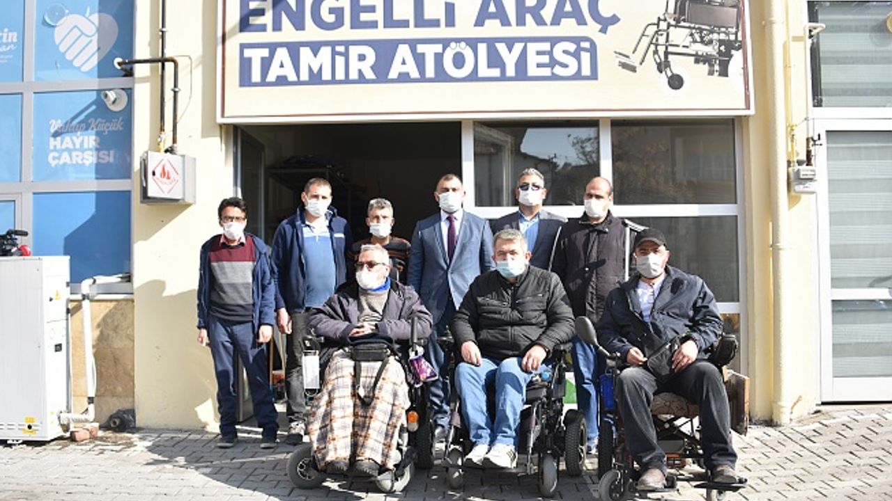Malatya Büyükşehir Belediyesi engelli araçların tamirini yapıyor