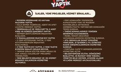 Adıyaman belediyesinden ilkler