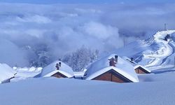 Handüzü Yaylasında Kar kalınlığı 1 metreyi aştı