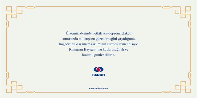 SANKO bayram ilanı