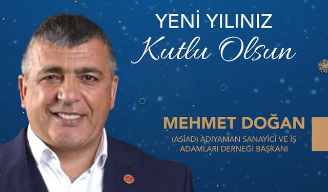 Mehmet Doğan: Yeni yılda Huzur diliyorum