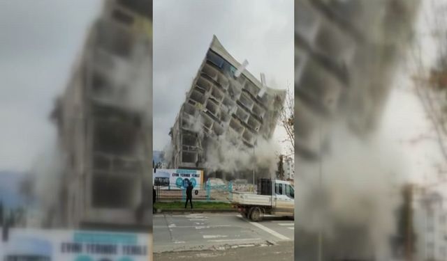 Hasarlı binaların yıkımı sürüyor