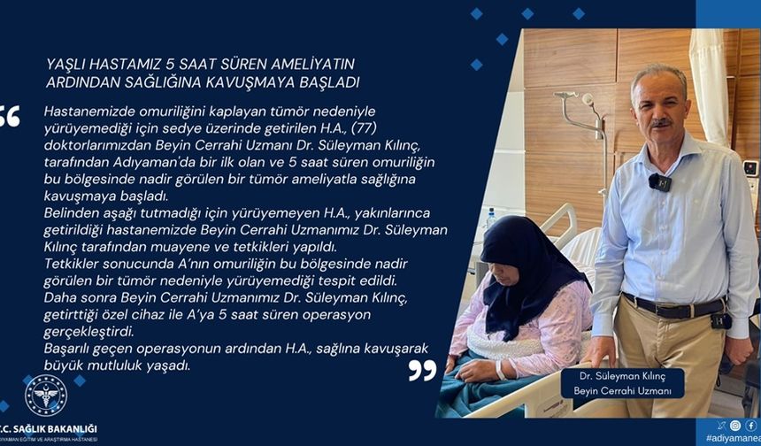 Adıyaman'da Başarılı Ameliyatı Dr.Süleyman Kılıç yaptı