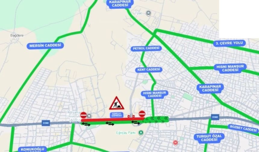 Eğriçay Köprüsü’nde Trafik tek şeride düşüyor