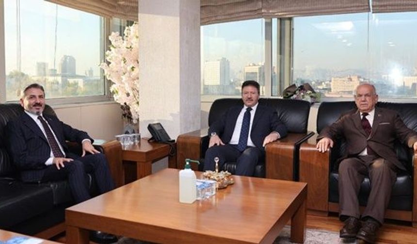 AHMET AYDIN’DAN TESK BAŞKANI MEHMET YİĞİNER’E HAYIRLI OLSUN ZİYARETİ