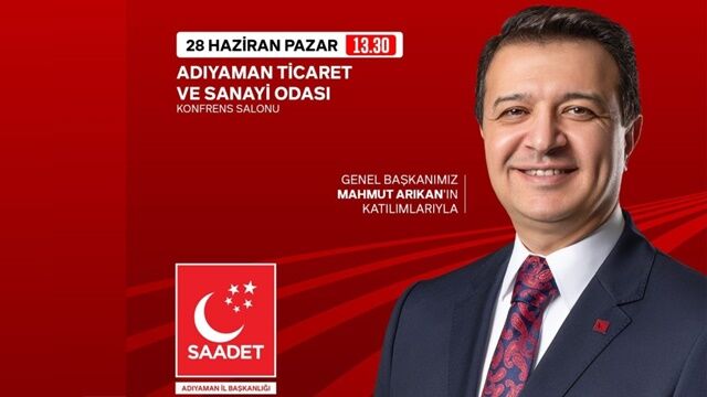 Mahmut Arıkan Adıyaman'a geliyor